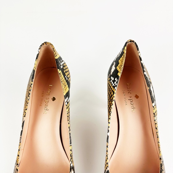 Kate Spade New York Sonia Snakeskin Embossed Leather Pointed Toe Pump 9.5 Heels - Picture 11 of 15